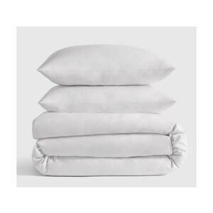Quince Classic Organic Cotton Duvet Cover Set King White